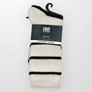 Frye Cashmere Blend Boot Socks Womens 2 Pack Ivory/Brown Size 5-10!